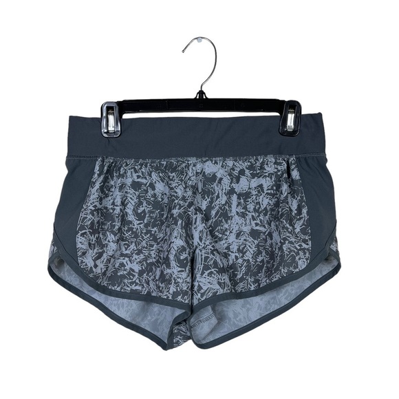 Under Armour Gray Printed Speedpocket Heatgear Fitted Running Shorts Size M - Picture 1 of 5
